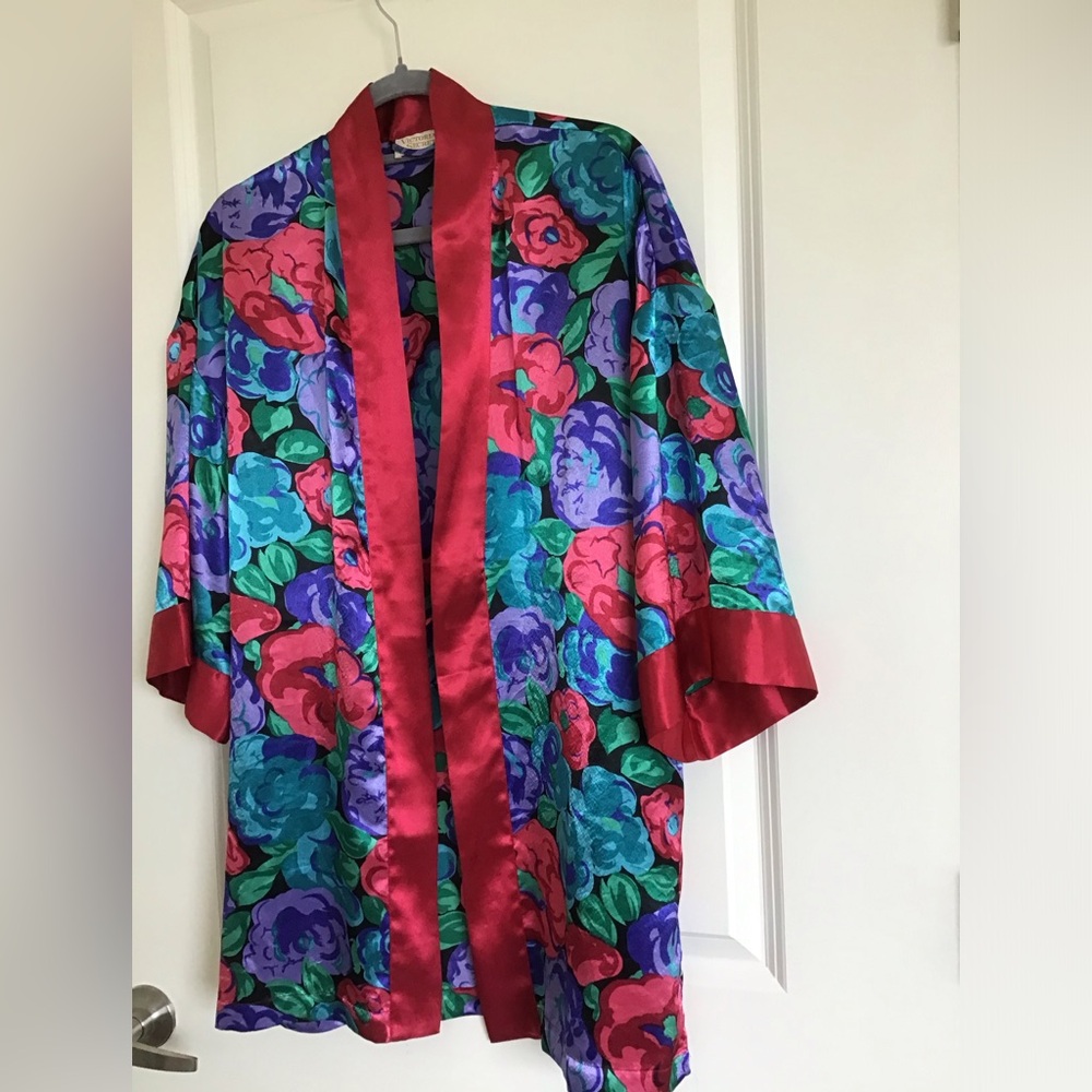 Victoria's Secret Floral Robe Kimono Gold Label